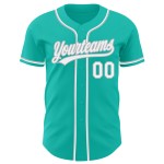 Jersey Aqua Custom Baseball Weiß-Grau Authentic Jersey Aqua Custom Baseball Weiß-Grau Authentic
