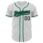 Baseball Jersey Kelly Weiß Schwarz Custom Grün Authentic Nadelstreifen Baseball Jersey Kelly Weiß Schwarz Custom Grün Authentic Nadelstreifen