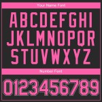 Pink-Weiß Custom Authentic Jersey Baseball Schwarz Pink-Weiß Custom Authentic Jersey Baseball Schwarz