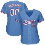 Weiß-Rot Baseball Blau Jersey Authentic Light Custom Weiß-Rot Baseball Blau Jersey Authentic Light Custom