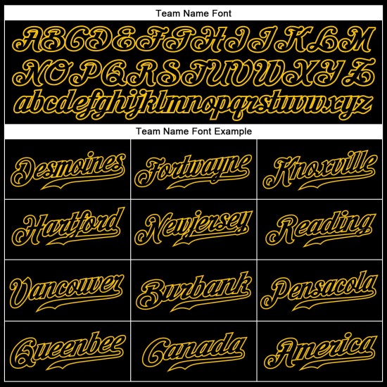 Jersey Pinstripe Gold Authentic Baseball Schwarz Schwarz-Gold Custom Jersey Pinstripe Gold Authentic Baseball Schwarz Schwarz-Gold Custom