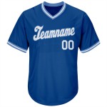 White-Light Jersey Baseball Royal Rib-Strick Custom Blue Authentic Throwback Shirt White-Light Jersey Baseball Royal Rib-Strick Custom Blue Authentic Throwback Shirt