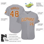 Texas Authentic Baseball Orange-Weiß Graues Trikot Custom Texas Authentic Baseball Orange-Weiß Graues Trikot Custom