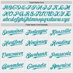 Teal Custom Weiß Authentic Jersey Baseball Teal Custom Weiß Authentic Jersey Baseball