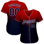 Baseball Rot Jersey Fashion Fade Navy-Weiß Custom Authentic Baseball Rot Jersey Fashion Fade Navy-Weiß Custom Authentic