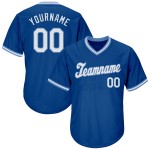 White-Light Jersey Baseball Royal Rib-Strick Custom Blue Authentic Throwback Shirt White-Light Jersey Baseball Royal Rib-Strick Custom Blue Authentic Throwback Shirt