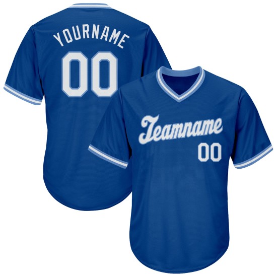 White-Light Jersey Baseball Royal Rib-Strick Custom Blue Authentic Throwback Shirt White-Light Jersey Baseball Royal Rib-Strick Custom Blue Authentic Throwback Shirt