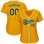 Grün-Weiß-Gold-Trikot Authentic Baseball Custom Grün-Weiß-Gold-Trikot Authentic Baseball Custom