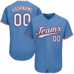 Weiß-Rot Baseball Blau Jersey Authentic Light Custom Weiß-Rot Baseball Blau Jersey Authentic Light Custom