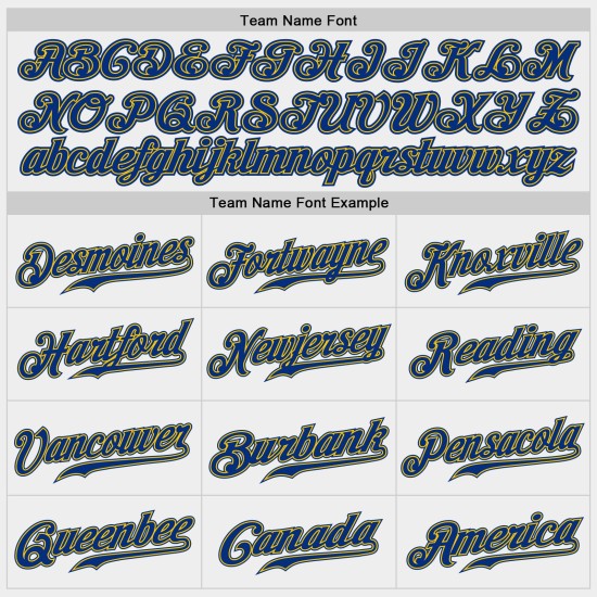 Royal-Gold Authentic White Custom Baseball-Trikot Royal-Gold Authentic White Custom Baseball-Trikot