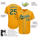 Grün-Weiß-Gold-Trikot Authentic Baseball Custom Grün-Weiß-Gold-Trikot Authentic Baseball Custom