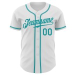 Teal Custom Weiß Authentic Jersey Baseball Teal Custom Weiß Authentic Jersey Baseball