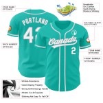 Jersey Aqua Custom Baseball Weiß-Grau Authentic Jersey Aqua Custom Baseball Weiß-Grau Authentic