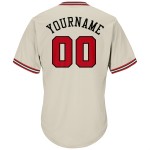 Throwback Authentic Rot-Schwarz Baseball Rib-Strick Jersey Creme Shirt Custom Throwback Authentic Rot-Schwarz Baseball Rib-Strick Jersey Creme Shirt Custom
