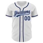 Weißes, individuelles, blaues Jersey Authentic Navy-Light Baseball Weißes, individuelles, blaues Jersey Authentic Navy-Light Baseball