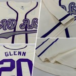 Authentisches Creme Jersey Baseball Lila-Grau Custom Authentisches Creme Jersey Baseball Lila-Grau Custom