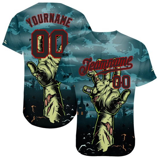 Authentische 3D Custom Night Trick Baseball Horror Jersey Halloween Muster Leckerli Authentische 3D Custom Night Trick Baseball Horror Jersey Halloween Muster Leckerli