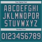 Baseball Custom Teal Jersey Grau-Marineblau Authentic Baseball Custom Teal Jersey Grau-Marineblau Authentic