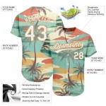 Baseball Hawaii Design Gold 3D Weiß-Alt Jersey Cartoon Bäume Authentische Muster Custom Palm Aqua Baseball Hawaii Design Gold 3D Weiß-Alt Jersey Cartoon Bäume Authentische Muster Custom Palm Aqua