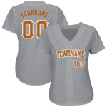 Texas Authentic Baseball Orange-Weiß Graues Trikot Custom Texas Authentic Baseball Orange-Weiß Graues Trikot Custom
