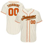 Custom Baseball Orange-Grün Creme Nadelstreifen Authentic Jersey Navy Custom Baseball Orange-Grün Creme Nadelstreifen Authentic Jersey Navy