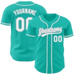 Jersey Aqua Custom Baseball Weiß-Grau Authentic Jersey Aqua Custom Baseball Weiß-Grau Authentic