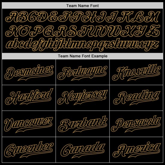 Baseball Schwarzes Trikot Gold Authentic Custom Schwarz-Old Baseball Schwarzes Trikot Gold Authentic Custom Schwarz-Old