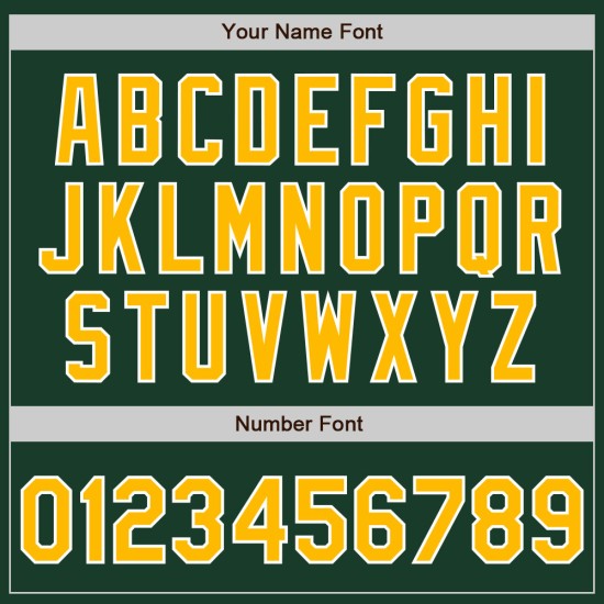 Authentisches Trikot Custom Gold-Weiß Baseball Grün Authentisches Trikot Custom Gold-Weiß Baseball Grün
