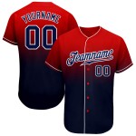 Baseball Rot Jersey Fashion Fade Navy-Weiß Custom Authentic Baseball Rot Jersey Fashion Fade Navy-Weiß Custom Authentic