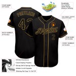 Baseball Schwarzes Trikot Gold Authentic Custom Schwarz-Old Baseball Schwarzes Trikot Gold Authentic Custom Schwarz-Old