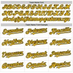 Weißes Custom Jersey Baseball Authentic Gelb-Schwarz Weißes Custom Jersey Baseball Authentic Gelb-Schwarz