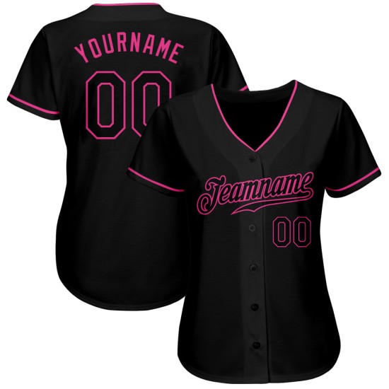 Baseball Schwarz-Rosa Trikot Custom Schwarz Authentic Baseball Schwarz-Rosa Trikot Custom Schwarz Authentic
