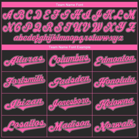 Pink-Weiß Custom Authentic Jersey Baseball Schwarz Pink-Weiß Custom Authentic Jersey Baseball Schwarz