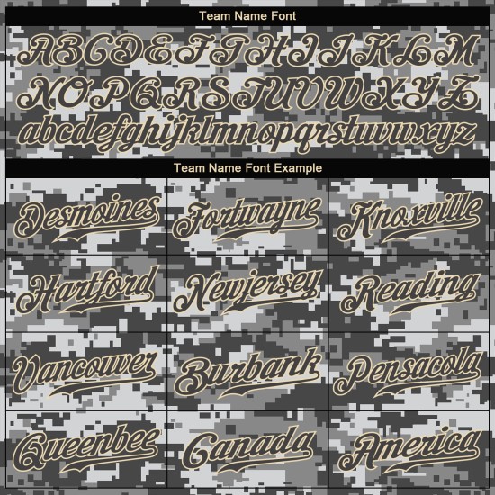 Jersey Steel Camo Authentic bis Grau-Creme Custom Baseball Salute Service Jersey Steel Camo Authentic bis Grau-Creme Custom Baseball Salute Service