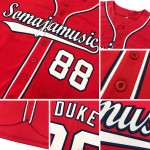 Authentisches rotes schwarzes benutzerdefiniertes Baseball-Trikot Authentisches rotes schwarzes benutzerdefiniertes Baseball-Trikot