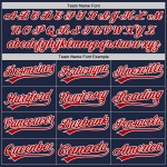 Benutzerdefiniertes authentisches Marineblau-Rot-Weiß-Baseballtrikot Benutzerdefiniertes authentisches Marineblau-Rot-Weiß-Baseballtrikot
