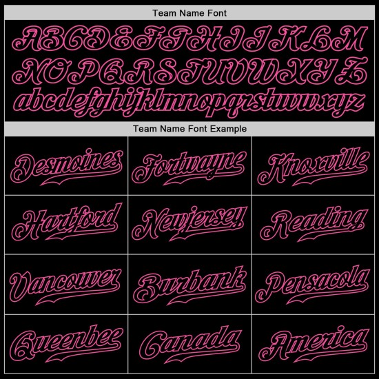Baseball Schwarz-Rosa Trikot Custom Schwarz Authentic Baseball Schwarz-Rosa Trikot Custom Schwarz Authentic