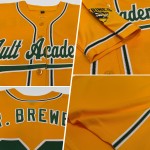 Grün-Weiß-Gold-Trikot Authentic Baseball Custom Grün-Weiß-Gold-Trikot Authentic Baseball Custom