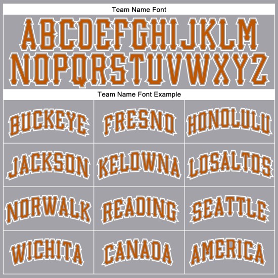 Texas Authentic Baseball Orange-Weiß Graues Trikot Custom Texas Authentic Baseball Orange-Weiß Graues Trikot Custom