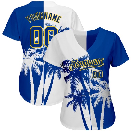 Kokosnuss-Muster 3D-Design Jersey Authentische benutzerdefinierte Hawaii Baseball Bäume Kokosnuss-Muster 3D-Design Jersey Authentische benutzerdefinierte Hawaii Baseball Bäume