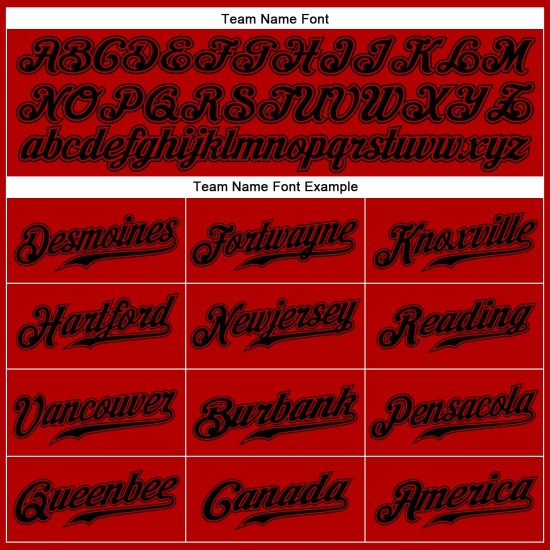 Authentisches rotes schwarzes benutzerdefiniertes Baseball-Trikot Authentisches rotes schwarzes benutzerdefiniertes Baseball-Trikot