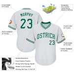 Baseball Custom Grün Throwback Rippstrick Kelly Authentic Shirt Jersey Weiß Baseball Custom Grün Throwback Rippstrick Kelly Authentic Shirt Jersey Weiß