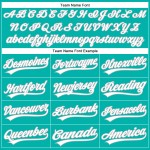 Jersey Aqua Custom Baseball Weiß-Grau Authentic Jersey Aqua Custom Baseball Weiß-Grau Authentic