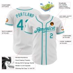 Teal Custom Weiß Authentic Jersey Baseball Teal Custom Weiß Authentic Jersey Baseball