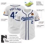 Weißes, individuelles, blaues Jersey Authentic Navy-Light Baseball Weißes, individuelles, blaues Jersey Authentic Navy-Light Baseball